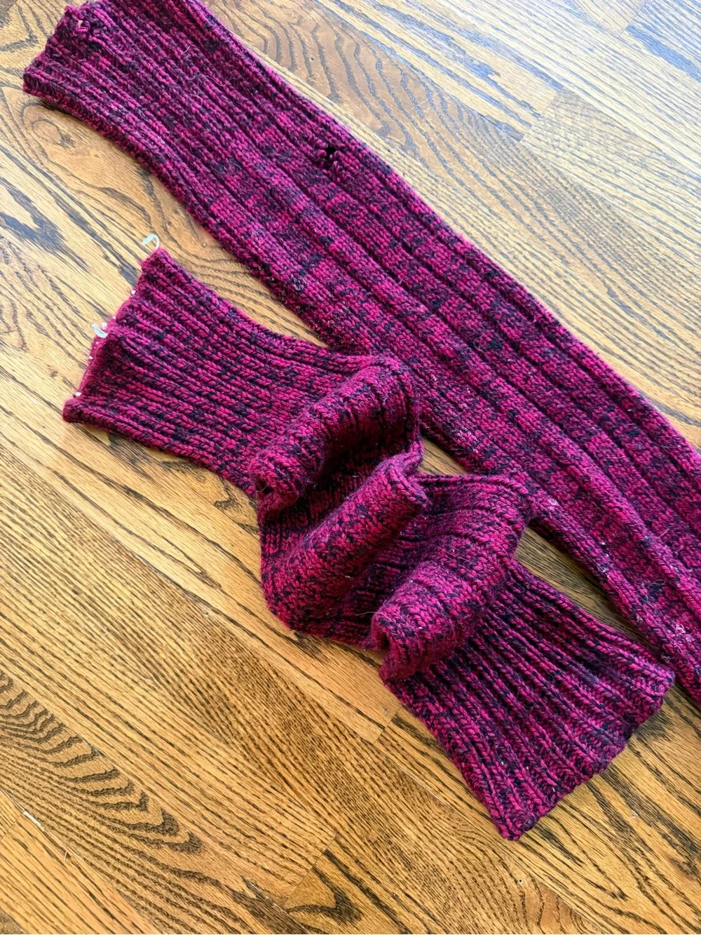Knit Ribbed Long Leg Warmers
